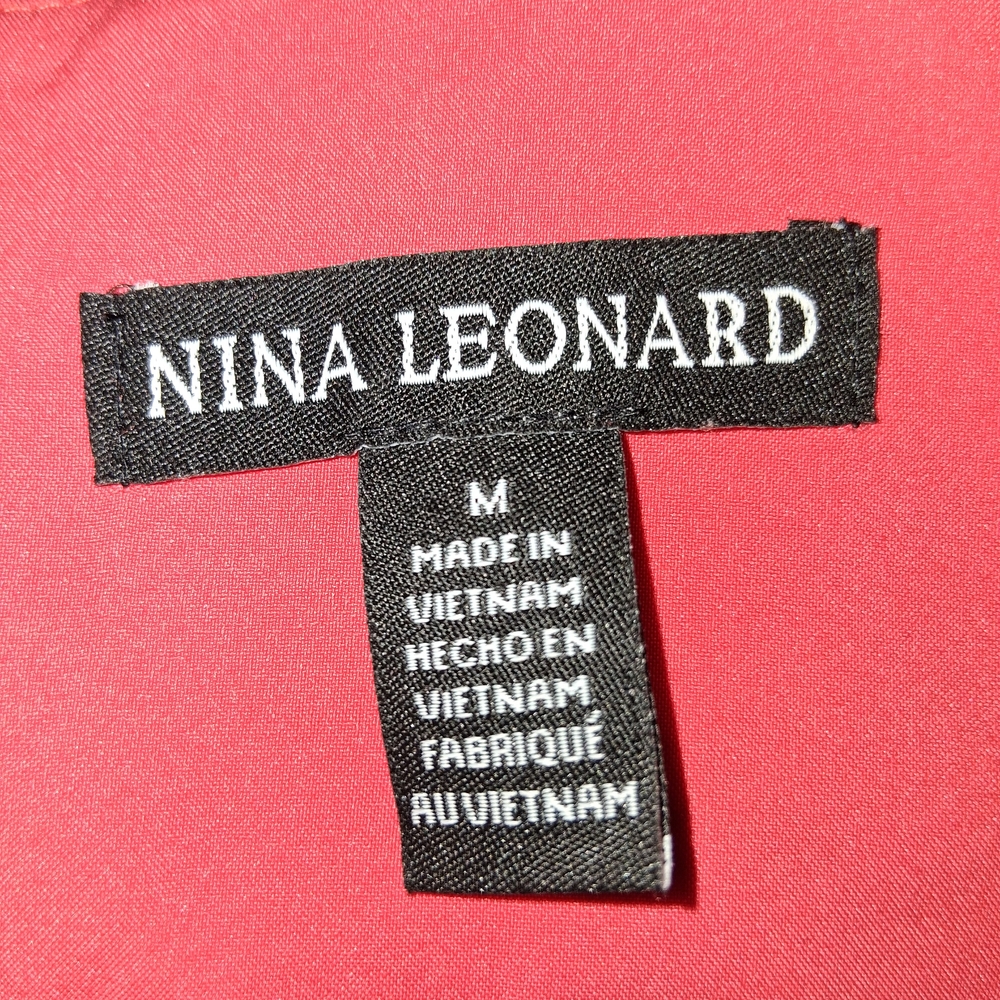 Nina Leonard Pink and Red Floral Mini Dress Retro High Low Bubble - Picture 2 of 16
